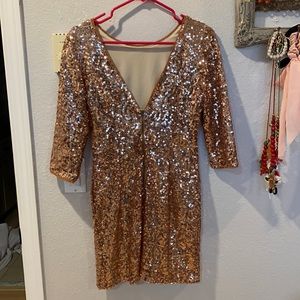 Sequin zip dress